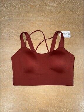 Lululemon Like a Cloud Longline Bra D/DD Cup SIZE 10 Cranberry Charm NWT